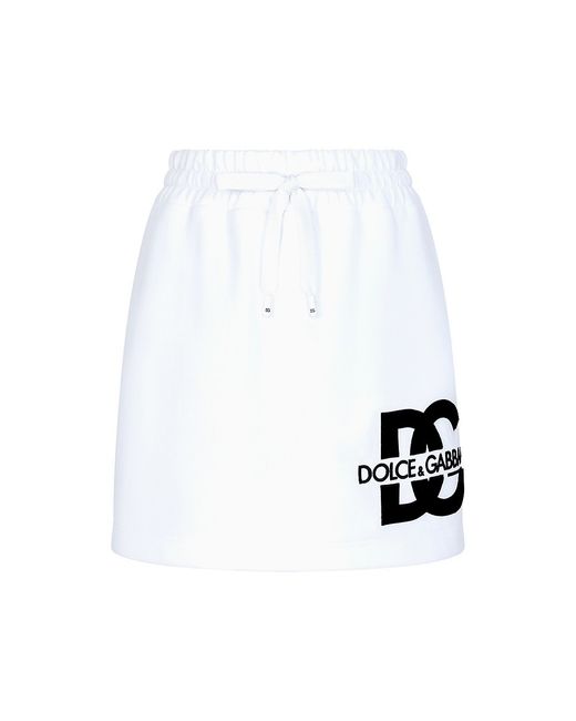 Dolce & Gabbana Cotton-Blend Logo Miniskirt