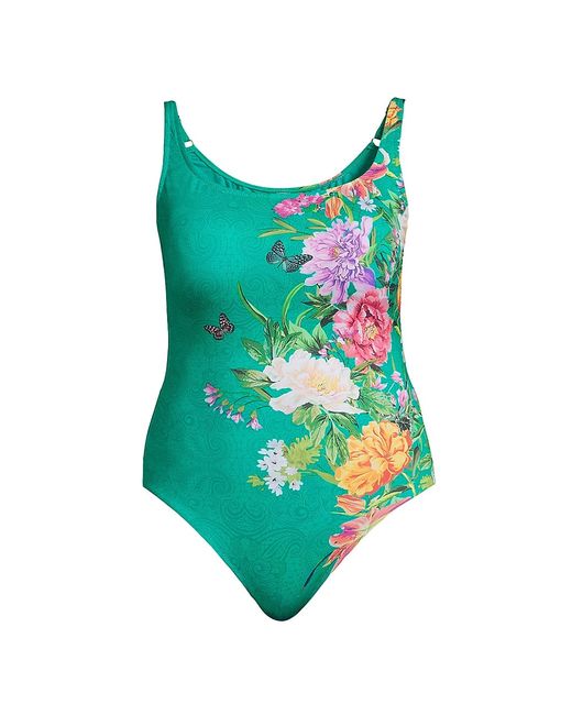 Johnny Was, Plus Size Plus Peacock Goza One-Piece Swimsuit