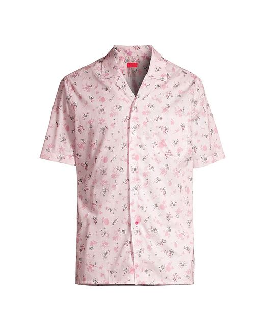 Isaia Floral Camp Collar Shirt