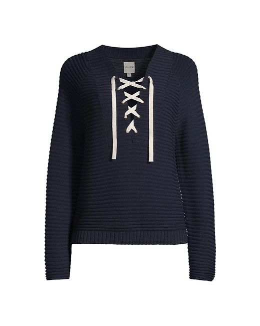 Nic+Zoe Sailor Lace-Up Sweater