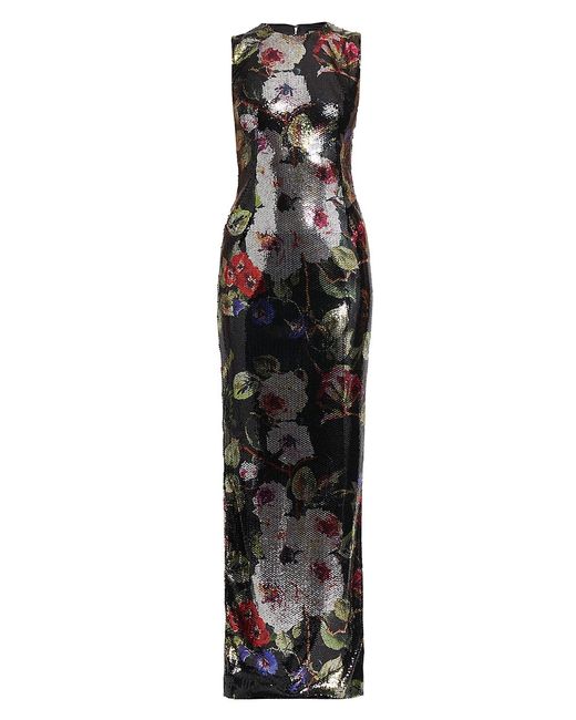 Dolce & Gabbana Sequined Floral Column Gown