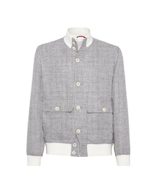 Brunello Cucinelli Prince Of Wales Outerwear Jacket