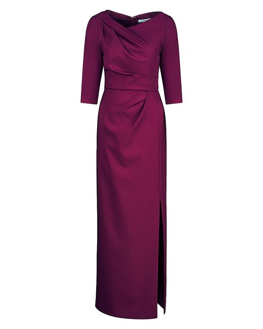 Kay Unger Margerite Pleated Column Gown