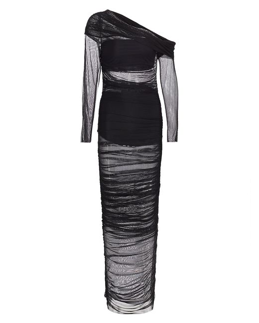 The Sei Asymmetrical Long-Sleeve Maxi Dress