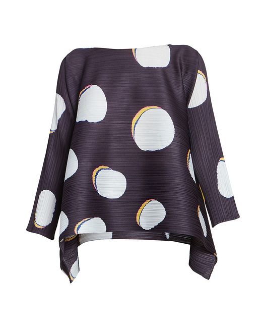 Pleats Please By Issey Miyake Bean Dots Long-Sleeve Top