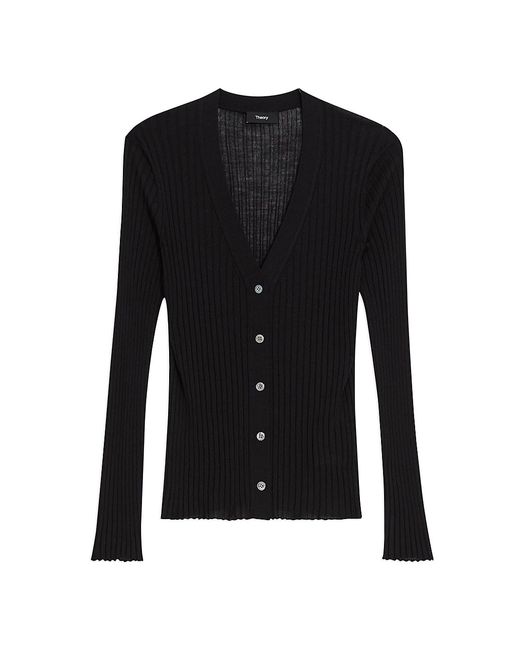 Theory Wide-Ribbed Cardigan