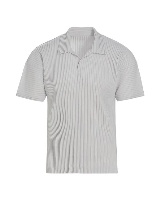 Homme Pliss Issey Miyake Basics Pleated Polo Shirt