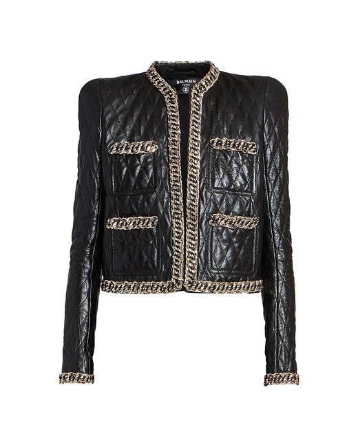 Balmain Quilted Chain Jacket