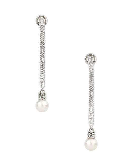 Givenchy Pearl Earrings Metal with Crystals