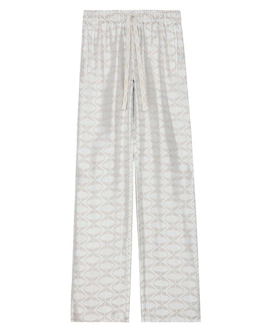 Zadig & Voltaire Pomy Jacquard Wing Straight-Leg Pants