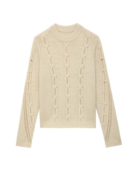 Zadig & Voltaire Morley Cable-Knit Wool Sweater