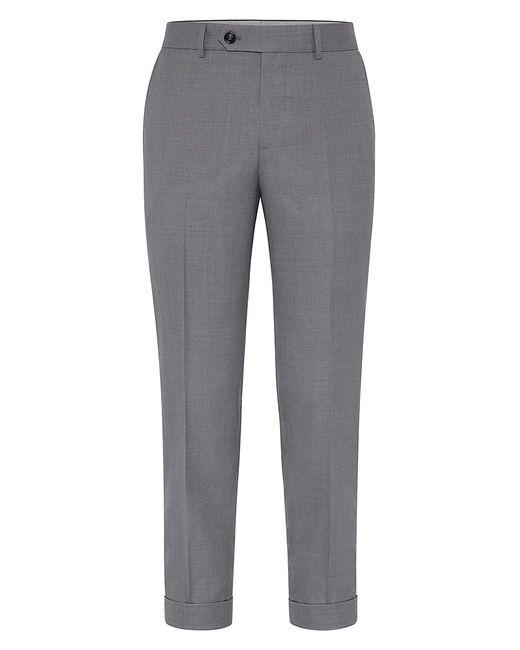 Brunello Cucinelli Lightweight Hopsack Formal Fit Trousers