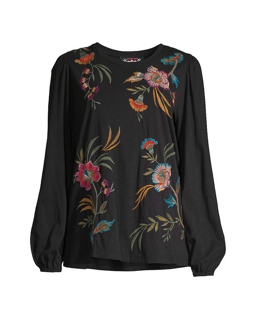 Johnny Was, Plus Size Sidonia Embroidered Blouse
