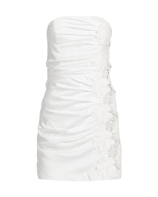 Ramy Brook Dalary Embroidered Lace Strapless Minidress
