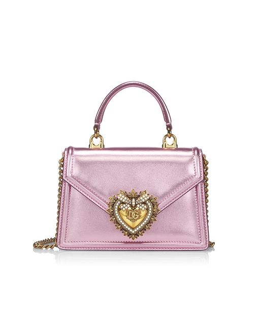 Dolce & Gabbana Devotion Metallic Top Handle Bag