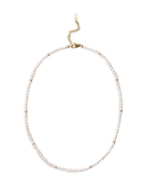 éliou Louis 14K Plated Filled Bead Freshwater Pearl Necklace