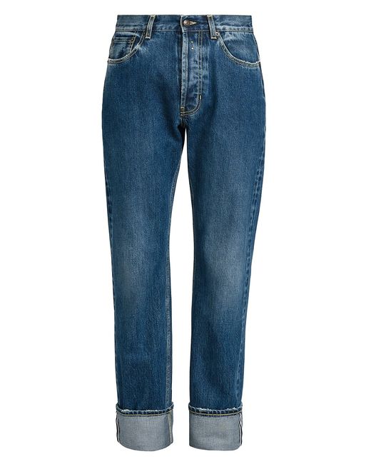 Alexander McQueen Turn Up Five-Pocket Jeans