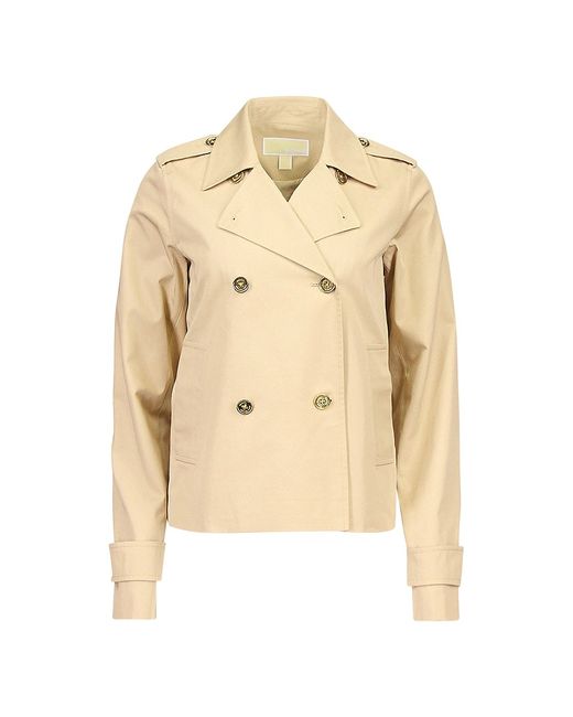 Michael Michael Kors Cropped Double-Breasted Trench Coat