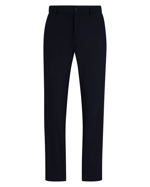 Boss Slim-Fit Trousers Micro-Patterned Performance-Stretch Fabric