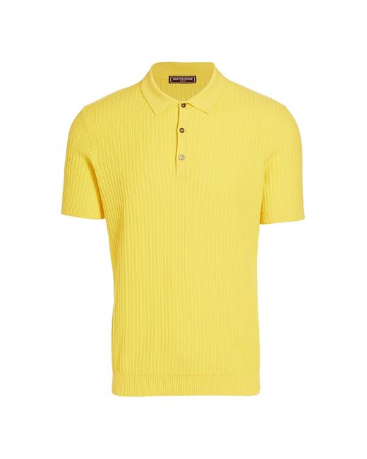 Saks Fifth Avenue Slim-Fit Textured Polo Shirt Small