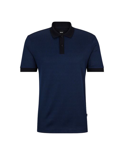 Boss Structured Polo Shirt with Mercerized Finish Large