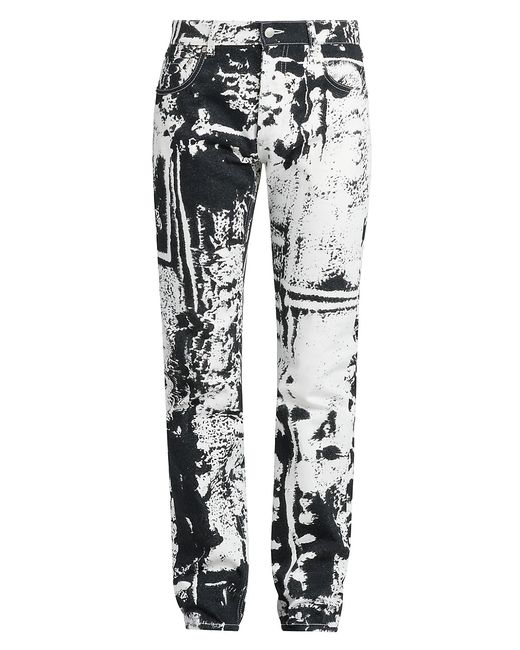 Alexander McQueen Abstract Five-Pocket Jeans