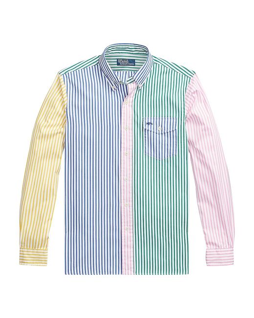 Polo Ralph Lauren Striped Poplin Cotton Button-Down Shirt Large