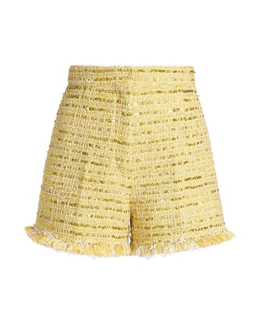 Giambattista Valli Sequin-Embellished Tweed Shorts