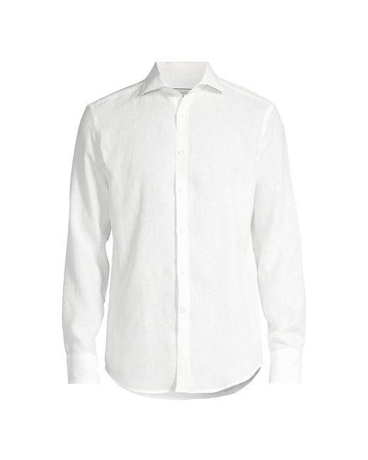 Canali Regular Fit Linen Sport Shirt