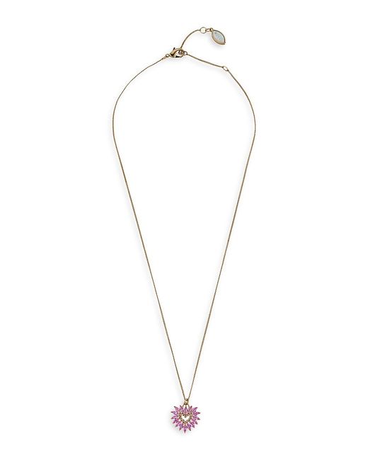 Mignonne Gavigan 14K Gold-Plated Crystal Heart Necklace
