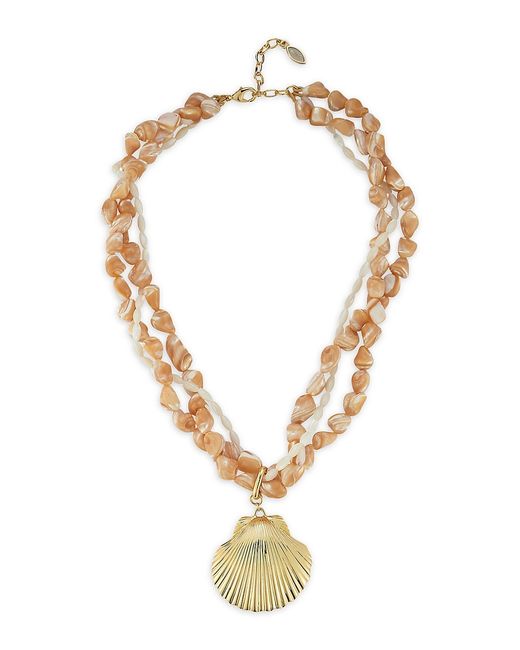 Mignonne Gavigan Anisah 14K-Gold-Plated Shell Pendant Necklace