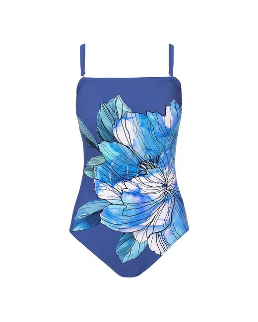 Gottex Swimwear Wild Flower Bandeau One-Piece Swimsuit