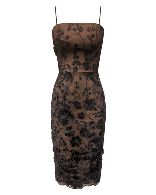 Dress the population Josselyn Embroidered Floral Sheath Dress