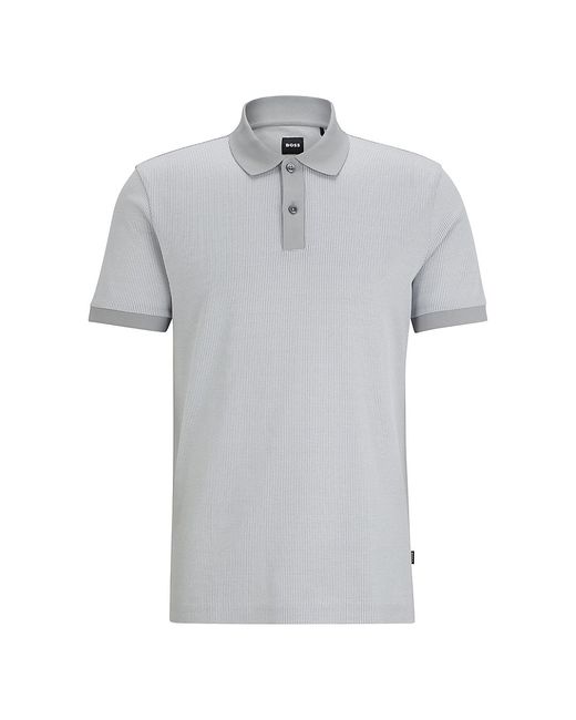 Boss Structured Polo Shirt with Mercerized Finish Large