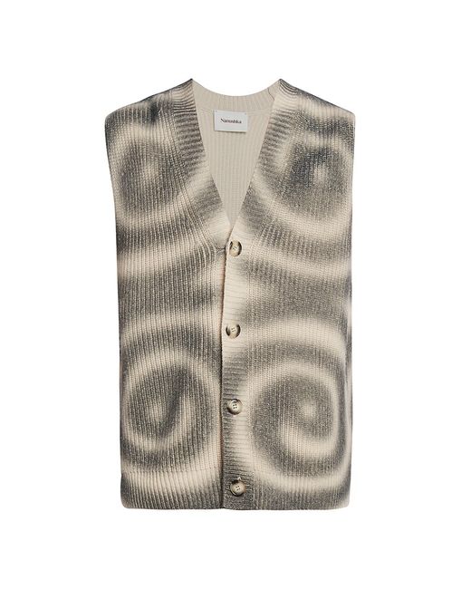 Nanushka Terence Spiral Blend Sweater Vest Small