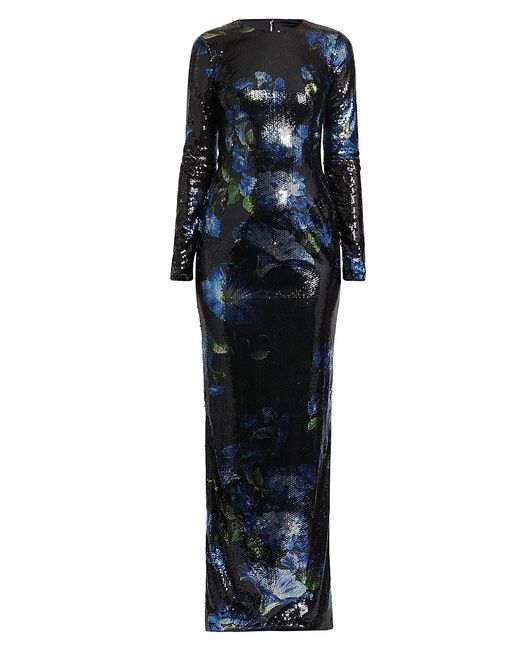 Dolce & Gabbana Floral Sequined Column Gown