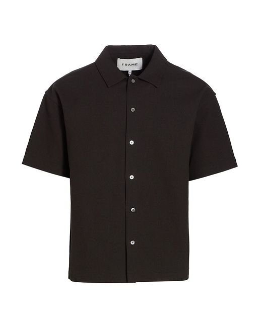 Frame Button-Front Shirt Small