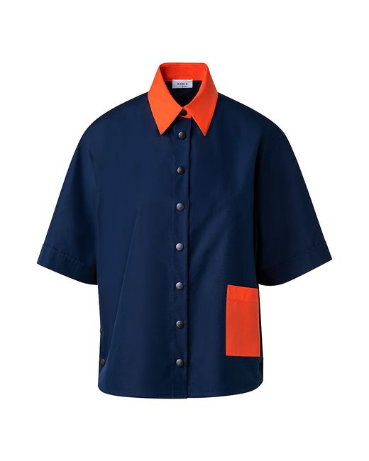 Akris Punto Colorblocked Button-Front Shirt