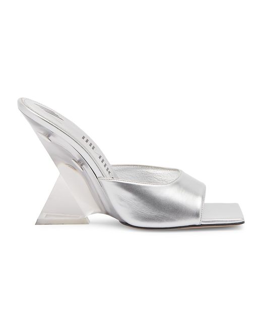 Attico Cheope 105MM Metallic Sculpted-Wedge Mules