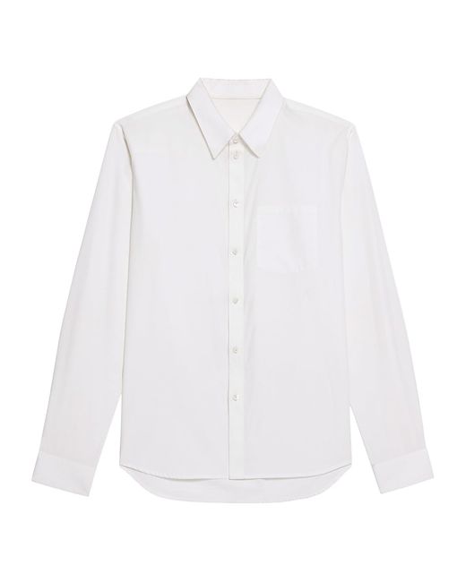 Helmut Lang Poplin Button-Front Shirt Small