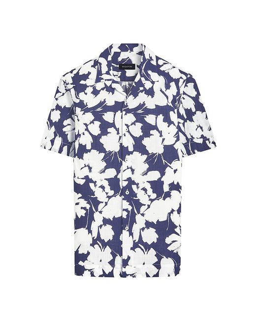 Bugatchi Jackson Floral Short-Sleeve Button-Up Shirt Small