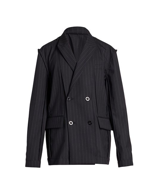 Sacai Pinstriped Double-Breasted Jacket