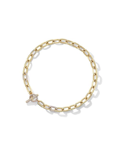 David Yurman Madison Toggle Chain Necklace 18K Gold