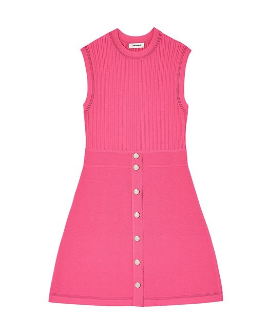 Sandro Short Dress with Buttons