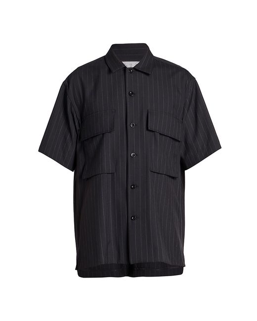 Sacai Pinstriped Button-Up Shirt Medium