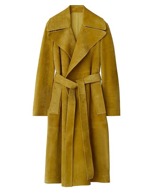 Burberry Suede Belted Trench Coat
