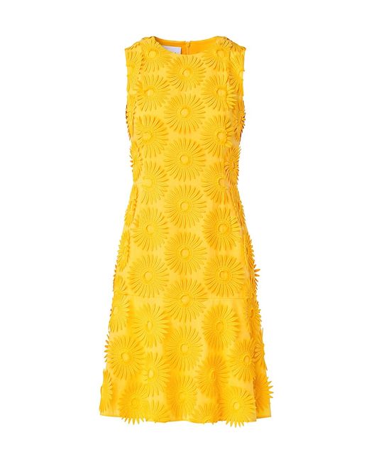 Akris Punto Sunflower Embroidered Sheath Dress