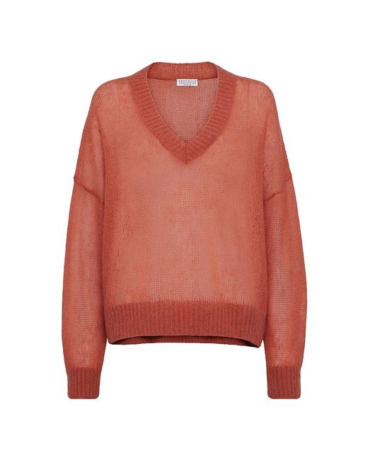 Brunello Cucinelli Mohair and Wool Sweater with Monili