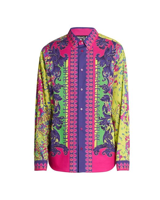 Versace Jeans Couture Graphic Logo Button-Front Shirt