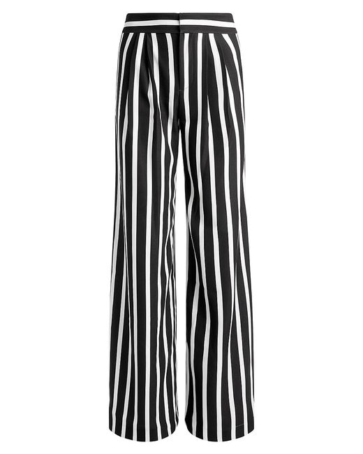 Alice + Olivia Pompey Striped Wide-Leg Pants